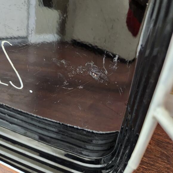 RAE DUNN Black Cocktails Tray with Wood Handles - Picture 4 of 7